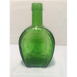 Vintage Green Glass Horseshoe Bitters Bottle