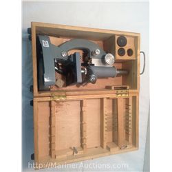 Vintage Lumex Microscope in Original Wood Box