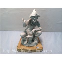 Cobbler Figurine With Hand Crafted Wood Base