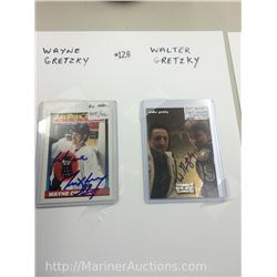 Wayne Gretzky and Walter Gretzky Hand Signed Sports Cards