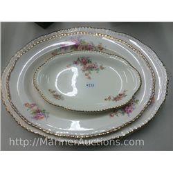 Set of 3 Vintage Woods Ivory Ware Platters