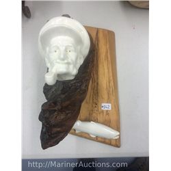 Hand Crafted Sailor and Fish Wall Hanging (signed)