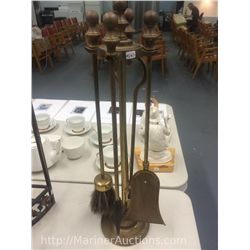 Brass Fireplace Tool Set