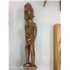 Image 1 : Hand Caved Solid Wood Male Sculpture (14" high)