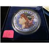 Image 1 : 1921D Morgan Silver Dollar - Colorized with Box