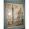 Image 1 : PIRANESI "COLONNA TRAGANA" ORIGINAL ANTIQUE ENGRAVING, RARE & IMPORTANT FRAMED PRINT.