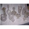 Image 1 : IMPORTANT (10) PIECE ASSORTED CUT CRYSTAL & GLASS ASSORTED LOT, INCLUDING DECANTERS, CANDLE HOLDERS+