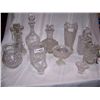 Image 2 : IMPORTANT (10) PIECE ASSORTED CUT CRYSTAL & GLASS ASSORTED LOT, INCLUDING DECANTERS, CANDLE HOLDERS+