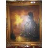 Image 2 : VINTAGE OIL ON CANVAS SIGNED PAINTING, SPANISH SHIPS BY CASTLE