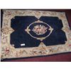Image 1 : BLUE & CREAM COLORED  FLORAL PATTERN AREA RUG 42IN X60IN