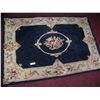 Image 2 : BLUE & CREAM COLORED  FLORAL PATTERN AREA RUG 42IN X60IN