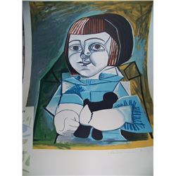 PABLO PICASSO "PALOMA EN BLEU" FROM MARINA PICASSO COLLECTION, HAND SIGNED #319/500 W/ C.O.A LITHO