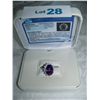 Image 1 : LADIES 14KT WHITE GOLD & AMETHYST RING. PREVIOUSLY APPRAISED $3,995. TOTAL WEIGHT OF RING 7.91 GRM