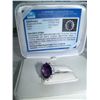 Image 2 : LADIES 14KT WHITE GOLD & AMETHYST RING. PREVIOUSLY APPRAISED $3,995. TOTAL WEIGHT OF RING 7.91 GRM