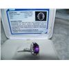Image 3 : LADIES 14KT WHITE GOLD & AMETHYST RING. PREVIOUSLY APPRAISED $3,995. TOTAL WEIGHT OF RING 7.91 GRM