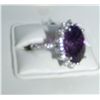 Image 4 : LADIES 14KT WHITE GOLD & AMETHYST RING. PREVIOUSLY APPRAISED $3,995. TOTAL WEIGHT OF RING 7.91 GRM