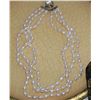 Image 1 : GORGEOUS PRINCESS DIANA THREE STRAND GENUINE PEARL NECKLACE RETAIL PRICE $1,250