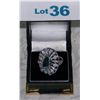 Image 1 : GORGEOUS AQUAMARINE 14KT WHITE GOLD & DIAMOND RING APX 1.25 DIAMONDS TOTAL WEIGHT 8.3 GRAMS