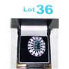 Image 3 : GORGEOUS AQUAMARINE 14KT WHITE GOLD & DIAMOND RING APX 1.25 DIAMONDS TOTAL WEIGHT 8.3 GRAMS