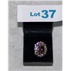 Image 3 : EXQUISITE PINK 21 CT PINK SAPPHIRE & DIAMOND LADIES 14KT RING WEIGHING A TOTAL OF 8.9 GRAMS
