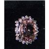 Image 4 : EXQUISITE PINK 21 CT PINK SAPPHIRE & DIAMOND LADIES 14KT RING WEIGHING A TOTAL OF 8.9 GRAMS