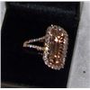 Image 2 : GORGEOUS 14K ROSE GOLD LADIES MORGANITE & DIAMOND RING WEIGHING 9.8 GRAMS. APPX 2.8 CT VS DIAMONDS