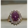 Image 3 : EXQUISITE 18K GOLD RUBY & DIAMOND LADIES RING.  APPX. 7CT NATURAL RUBY W/ 1.8 CT VS DIAMONDS