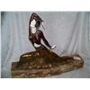 Image 1 : IMPRESSIVE CHIPARUS SIGNED FRENCH BRONZE, IVORY & MARBLE ART DECO SCULPTURE. CIRCA 1930'S 23T X 30W