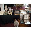 Image 3 : MASSIVE WHOLESALE DEALERS (45+) PIECE FRAMED ARTWORK & COLLECTIBLE LOT. EVERYTHING ON & UNDER TABLE