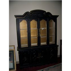 LARGE BLACK & GOLD CABINET