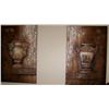 Image 1 : PAIR OF UNIQUE, ORIGINAL HAND PAINTED OVERSIZE DECORATIVE PAINTINGS