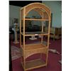 Image 1 : TALL, FOUR SHELF WICKER DISPLAY