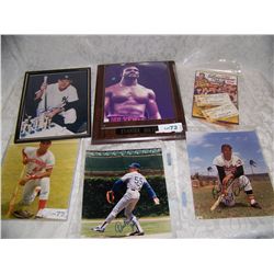 5) PIECE HAND SIGNED SPORTS ALL TIME GREATS SIGNED PHOTO LOT