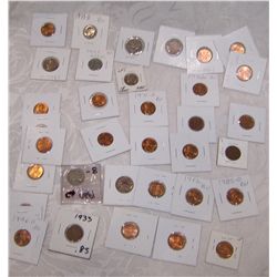 LOT OF (35+) CHOICE U.S COINS. SOME B.U & RARE DATES. UNINSPECTED