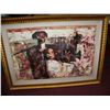 Image 1 : "JAZZ" GORGEOUS ORIGINAL MIXED MEDIA PAINTING ON BOARD, CUSTOM FRAMED