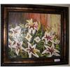 Image 1 : "IRIS" BEAUTIFUL ORIGINAL OIL ON CANVAS SIGNED PAINTING, GALLERY FRAMED