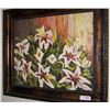 Image 2 : "IRIS" BEAUTIFUL ORIGINAL OIL ON CANVAS SIGNED PAINTING, GALLERY FRAMED