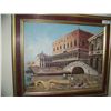 Image 2 : C. FERRARI " VENICE" VINTAGE OIL ON CANVAS ORIGINAL PAINTING, CUSTOM FRAMED