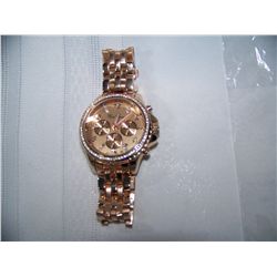 "VICE VERSA" ROSE GOLD TONE GENTLEMAN'S WRISTWATCH, WORKING