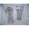 Image 2 : (2) PIECES OF VINTAGE CRYSTAL, VASE MARKED $225
