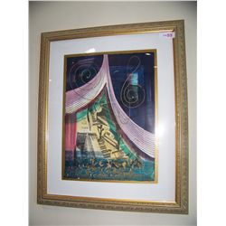 "SONATA" ORIGINAL MIXED MEDIA CUSTOM FRAMED