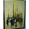 Image 1 : RYAN ORIGINAL MID-CENTURY MODERN STYLE PAINTING ON BOARD. NICELY FRAMED