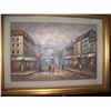 Image 2 : BURNETT EUROPEAN STREET SCENE. ORIGINAL OIL ON CANVAS, CUSTOM FRAMED 35T X46W