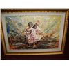 Image 1 : FLAMENCO" ORIGINAL MIXED MEDIA, CUSTOM FRAMED PAINTING ON BOARD