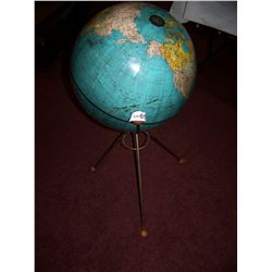 WEBER CASTELL FUTURESTIC GLOBE CIRCA 1939. W/ ART DECO STYLE STAND, IN VERY GOOD CONDITION