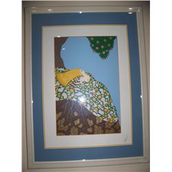 ERTE VERY RARE ORIGINAL SERIGRAPH "EARTH" # 115/175 FROM THE FOUR ELEMENTS SUITE, NICELY FRAMED