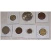 Image 1 : LOT OF (7) VINTAGE FORIEGN COINS INCLU 1964 USSR 50 KOPEK, 1965 CHURCHHILL, 1941 BRITISH HALF CENT +