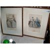 Image 2 : PAIR OF NICELY FRAMED ANTIQUE 1860  HAND COLORED ENGRAVINGS, FROM PARIS, FRANCE