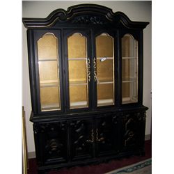 LARGE BLACK & GOLD CABINET