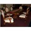 Image 1 : FINE, LIKE NEW DINING ROOM TABLE WITH (6) UPHOLSTERED CHAIRS